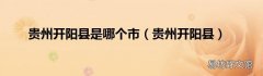 贵州开阳县 贵州开阳县是哪个市