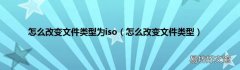怎么改变文件类型 怎么改变文件类型为iso