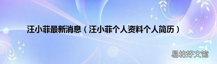 汪小菲个人资料个人简历 汪小菲最新消息
