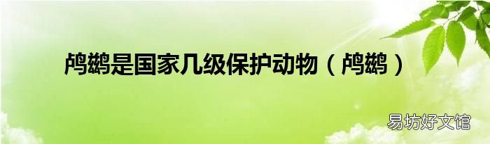 鸕鶿 鸕鶿是國家?guī)准壉Ｗo(hù)動物