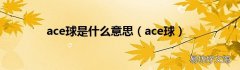 ace球 ace球是什么意思