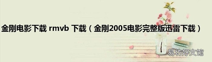 金刚2005电影完整版迅雷下载 金刚电影下载 rmvb 下载