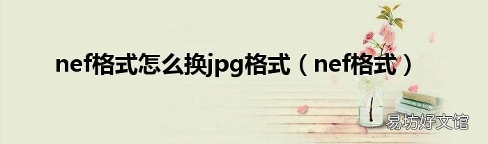 nef格式 nef格式怎么换jpg格式
