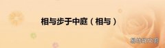 相与 相与步于中庭