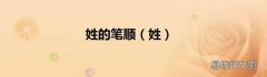 姓 姓的笔顺