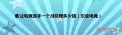职业电竞 职业电竞选手一个月能赚多少钱