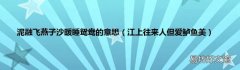 江上往来人但爱鲈鱼美 泥融飞燕子沙暖睡鸳鸯的意思