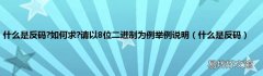 什么是反码 什么是反码?如何求?请以8位二进制为例举例说明