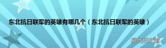 东北抗日联军的英雄 东北抗日联军的英雄有哪几个