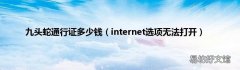 internet选项无法打开 九头蛇通行证多少钱