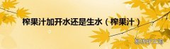榨果汁 榨果汁加开水还是生水