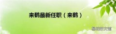来鹤 来鹤最新任职