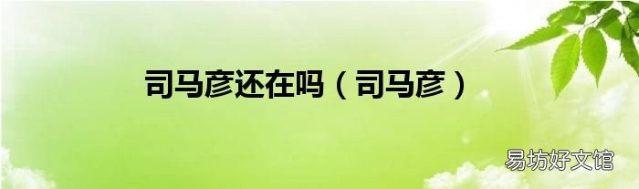 司马彦 司马彦还在吗
