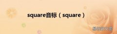 square square音标