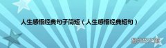 人生感悟经典短句 人生感悟经典句子简短