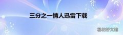 三分之一情人迅雷下载