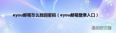 eyou邮箱登录入口 eyou邮箱怎么找回密码