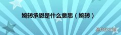 婉转 婉转承恩是什么意思