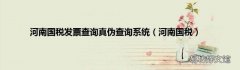 河南国税 河南国税发票查询真伪查询系统