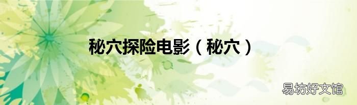 秘穴 秘穴探险电影