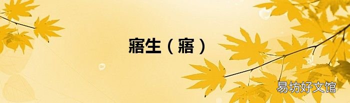 寤 寤生