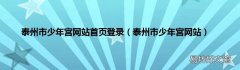 泰州市少年宫网站 泰州市少年宫网站首页登录