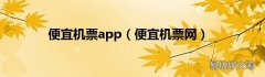 便宜机票网 便宜机票app