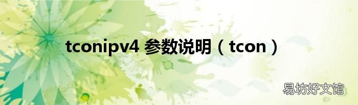 tcon tconipv4 参数说明