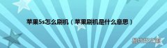 苹果刷机是什么意思 苹果5s怎么刷机