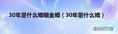 30年是什么婚 30年是什么婚姻金婚