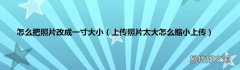 上传照片太大怎么缩小上传 怎么把照片改成一寸大小