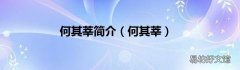 何其莘 何其莘简介