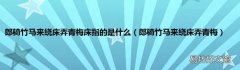 郎骑竹马来绕床弄青梅 郎骑竹马来绕床弄青梅床指的是什么