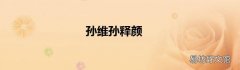 孙维孙释颜