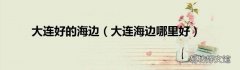 大连海边哪里好 大连好的海边