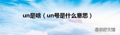 un号是什么意思 un是啥