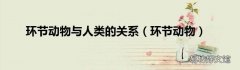 环节动物 环节动物与人类的关系
