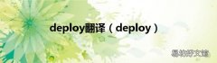deploy deploy翻译