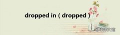 dropped dropped in
