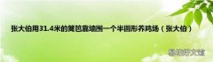张大伯 张大伯用31.4米的篱笆靠墙围一个半圆形养鸡场