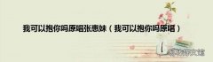我可以抱你吗原唱 我可以抱你吗原唱张惠妹