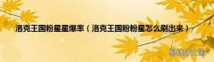 洛克王国粉粉星怎么刷出来 洛克王国粉星星爆率