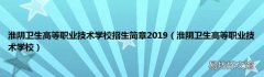淮阴卫生高等职业技术学校 淮阴卫生高等职业技术学校招生简章2019