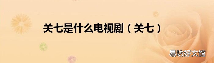 关七 关七是什么电视剧