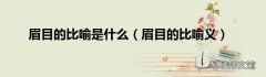 眉目的比喻义 眉目的比喻是什么