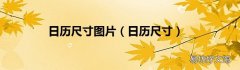 日历尺寸 日历尺寸图片