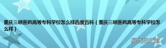 重庆三峡医药高等专科学校怎么样 重庆三峡医药高等专科学校怎么样百度百科