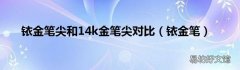 铱金笔 铱金笔尖和14k金笔尖对比