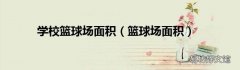 篮球场面积 学校篮球场面积