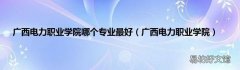廣西電力職業學院 廣西電力職業學院哪個專業最好